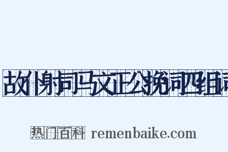 故仆射司马文正公挽词四组词是什么意思的图片